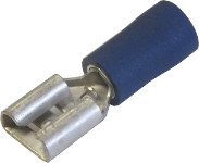 Blue 6.3mm Female Receptacle - Crimp Terminal - Click Image to Close