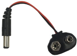 PP3 Clip to 2.1mm Plug Adaptor Lead