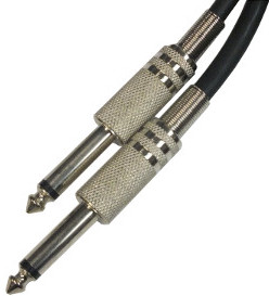 6m Guitar Instrument Lead with Metal Jack Plugs - Click Image to Close