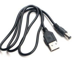 USB Type A Plug to 2.1mm DC Plug