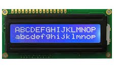 16x2 LCD Display Module with Blue Backlight