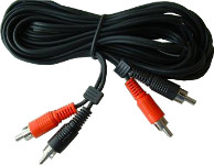 Phono Plug to Phono Plug Stereo - 5m Lead